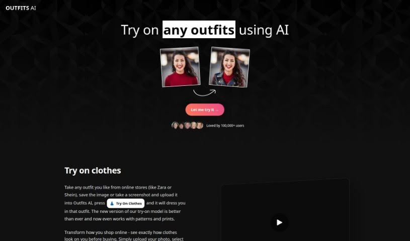 Screenshot of Outfits AI