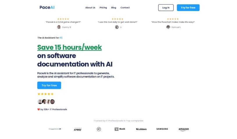 Screenshot of PaceAI