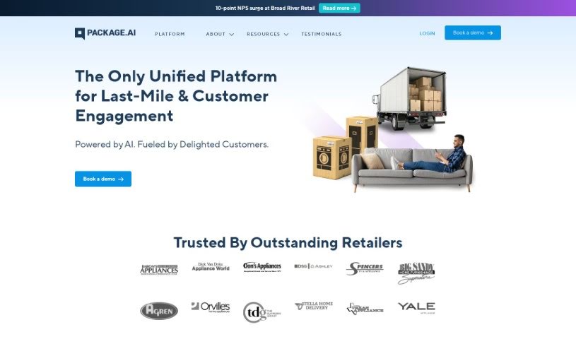 Screenshot of Packageai