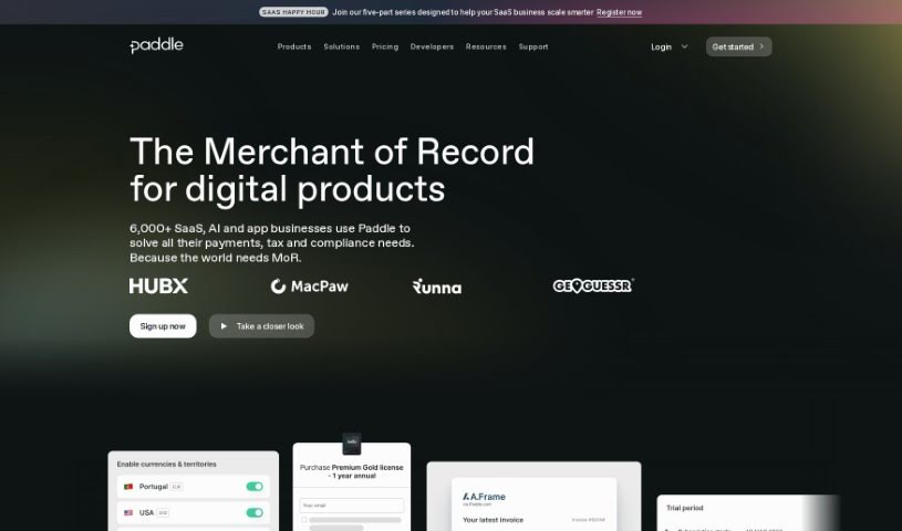 Screenshot of Paddle