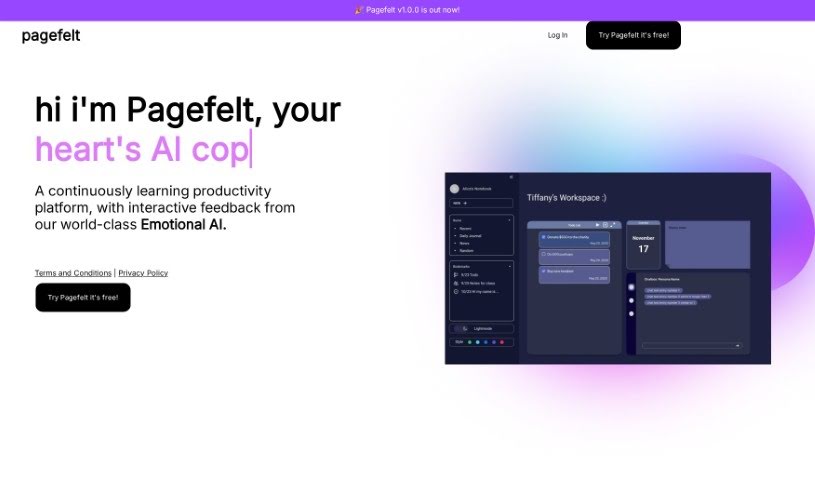 Screenshot of Pagefelt