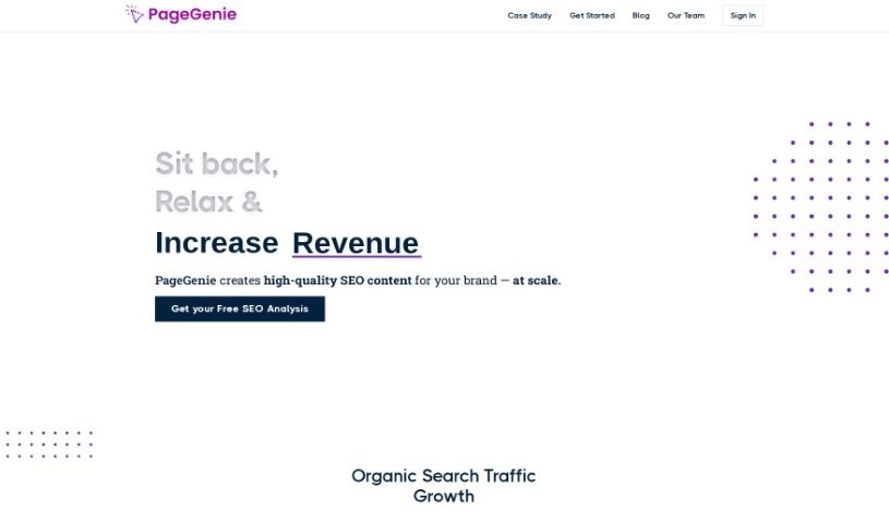 Screenshot of PageGenie