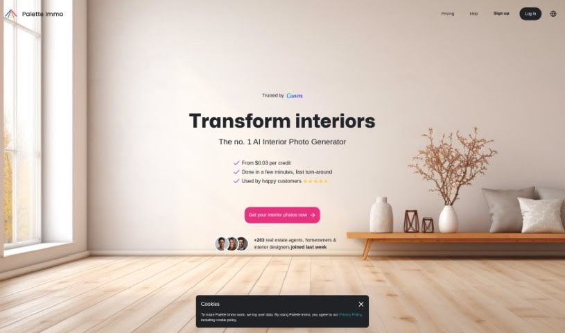 Screenshot of Palette Immo