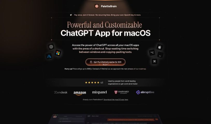 Screenshot of PaletteBrain