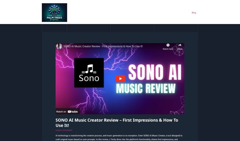 Screenshot of Palm Trees Digital