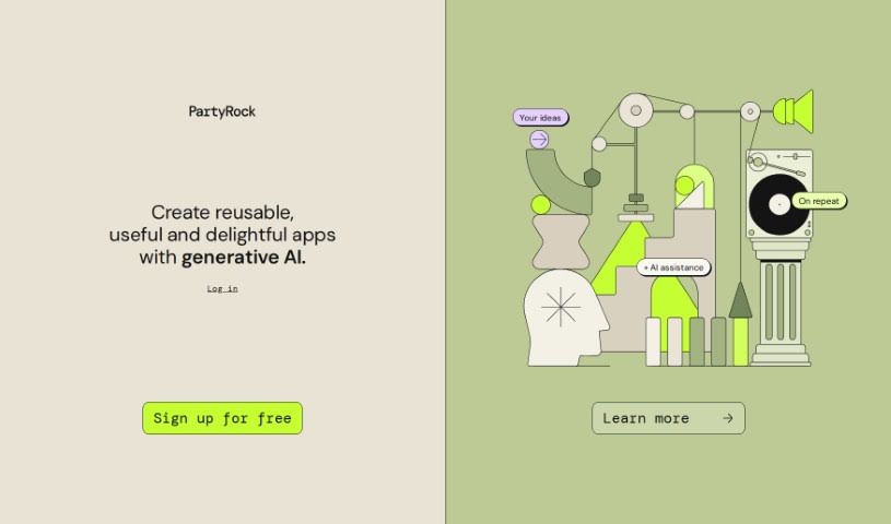 Screenshot of PartyRock