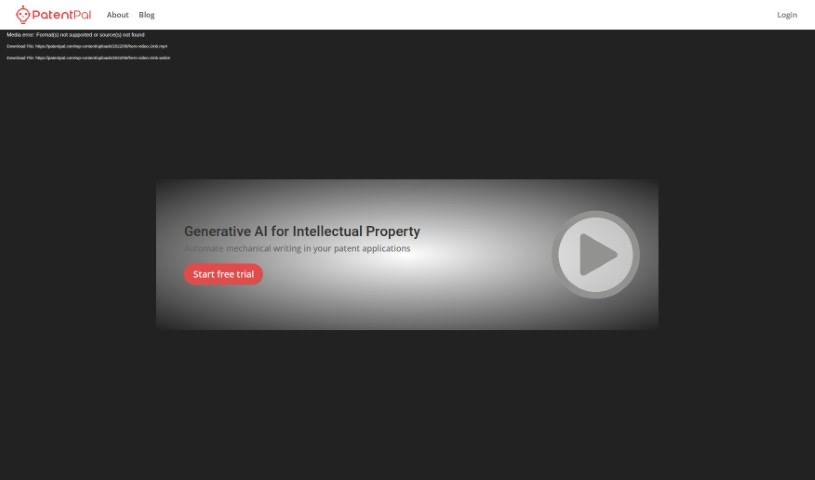 Screenshot of PatentPal