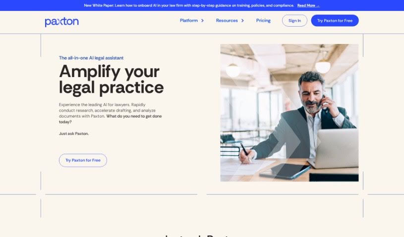 Screenshot of Paxton AI