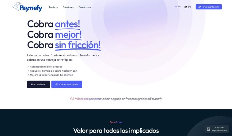 Screenshot of Paymefy