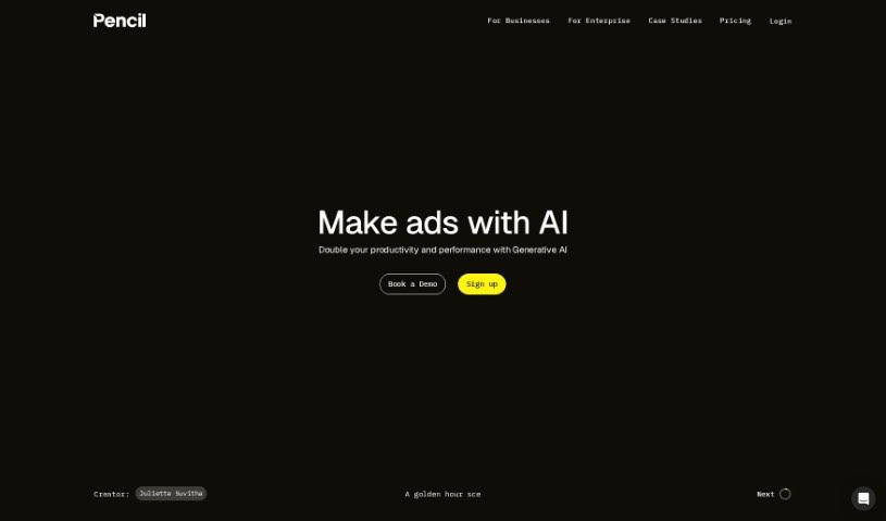 Screenshot of Pencil AI