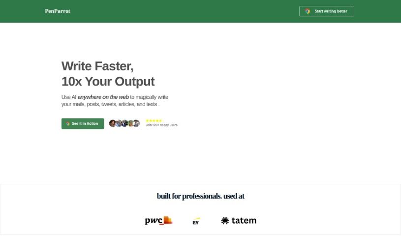Screenshot of PenParrot
