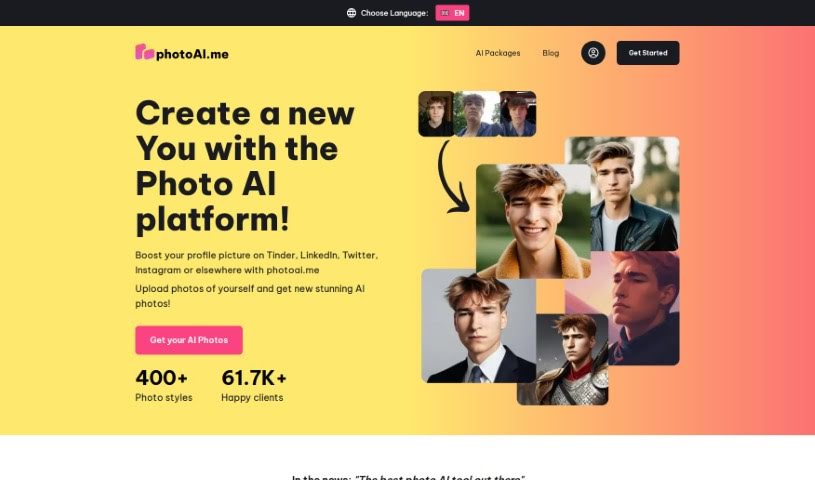 Screenshot of Photoai.me