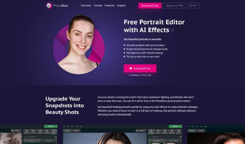 Screenshot of PhotoDiva