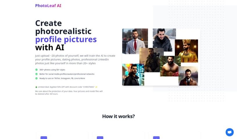 Screenshot of PhotoLeaf AI
