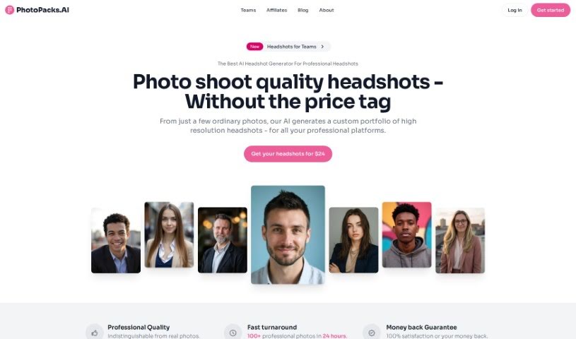 Screenshot of Photopacks.ai