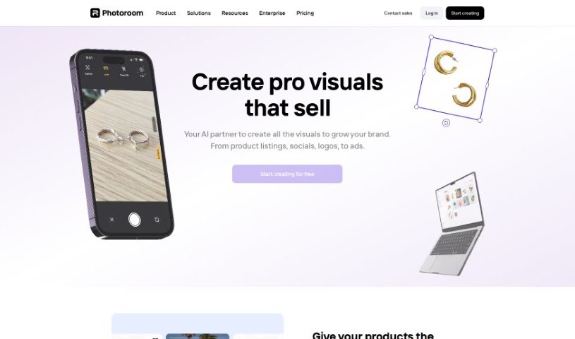 Screenshot of Photoroom