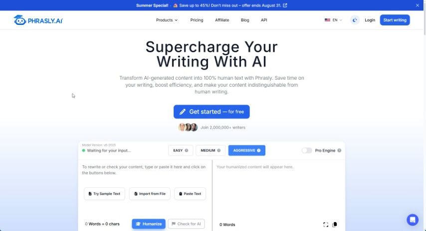 Screenshot of Phrasly