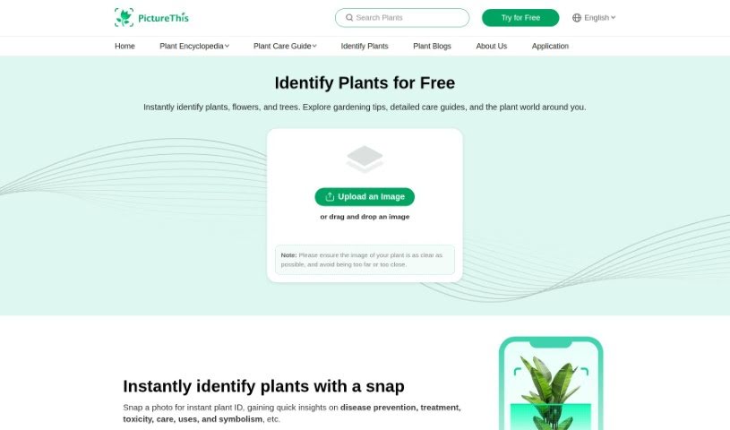 Screenshot of PictureThis - Plant Identifier App