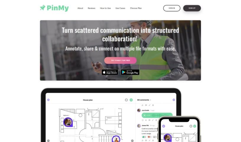 Screenshot of PinMy