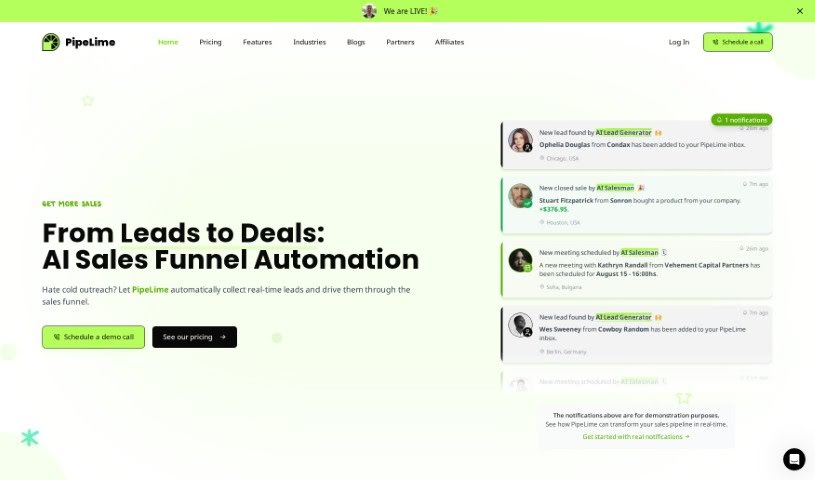 Screenshot of Pipelime