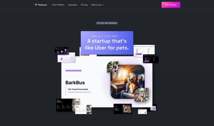 Screenshot of Pitches.ai