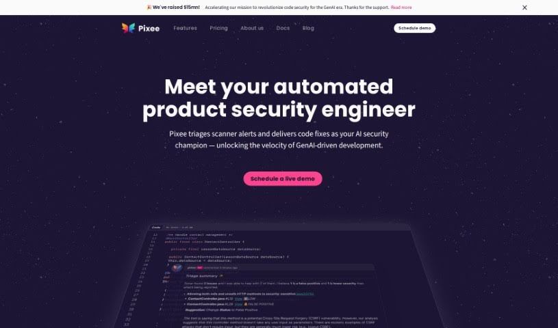 Screenshot of Pixee AI