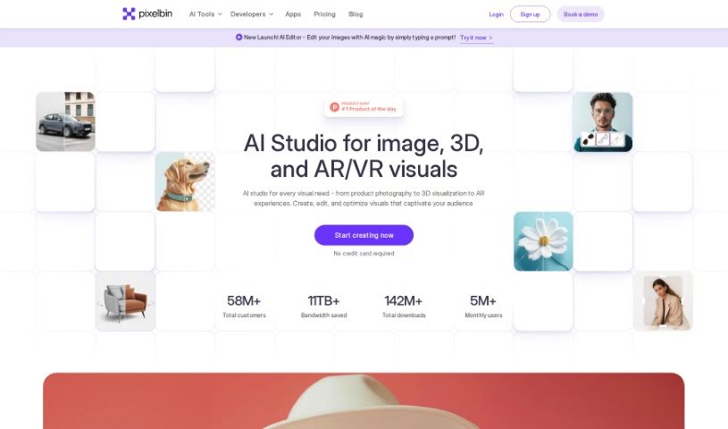 Screenshot of PixelBin