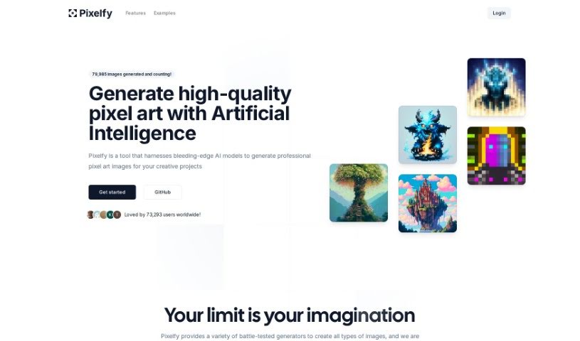 Screenshot of Pixelfy