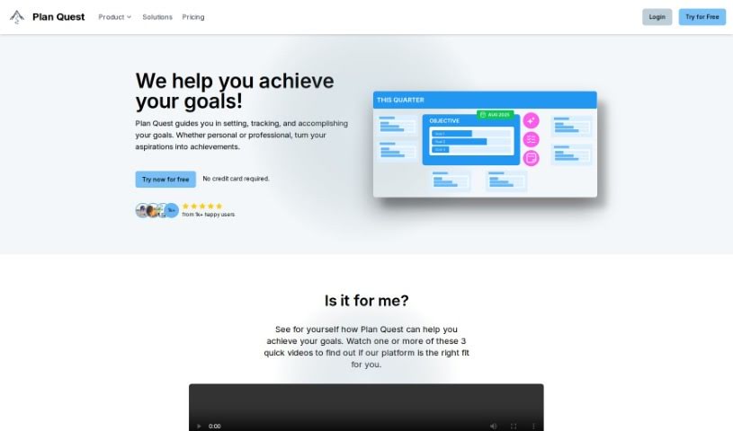 Screenshot of Plan Quest