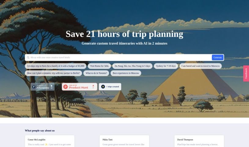 Screenshot of Plantrips