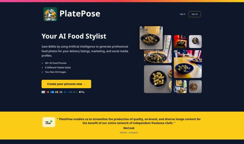 Screenshot of PlatePose