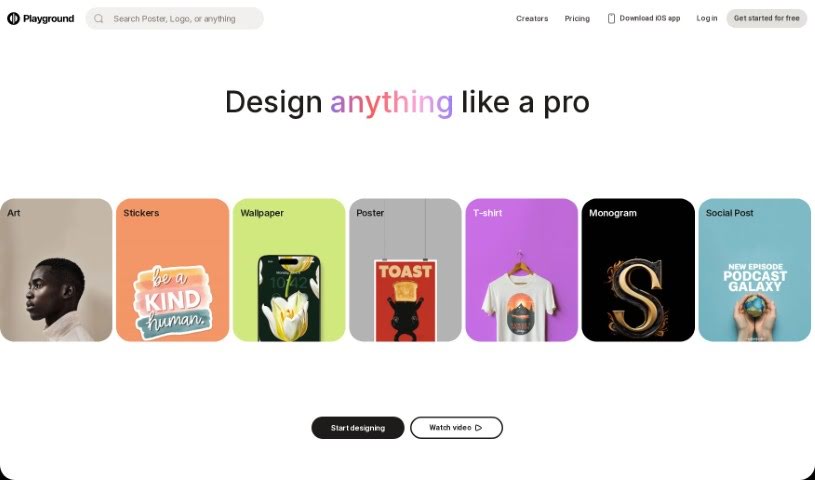 Screenshot of Playground