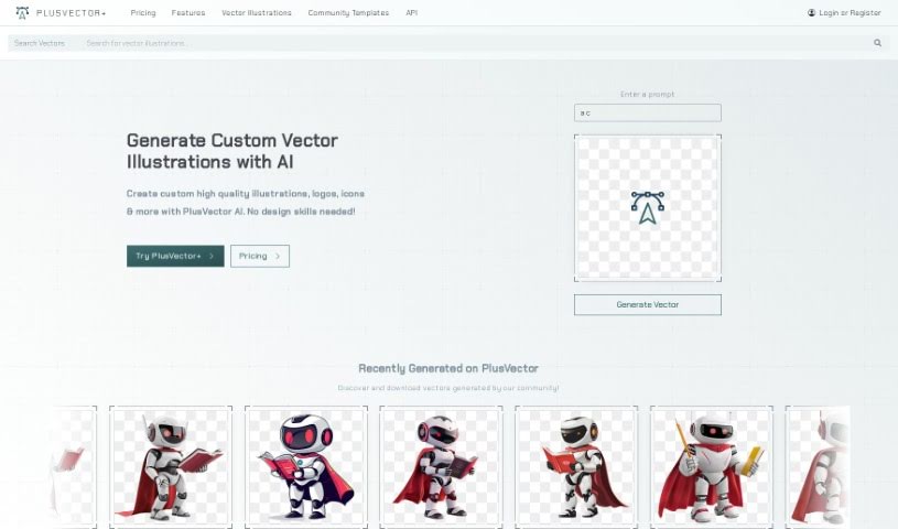 Screenshot of Plusvector