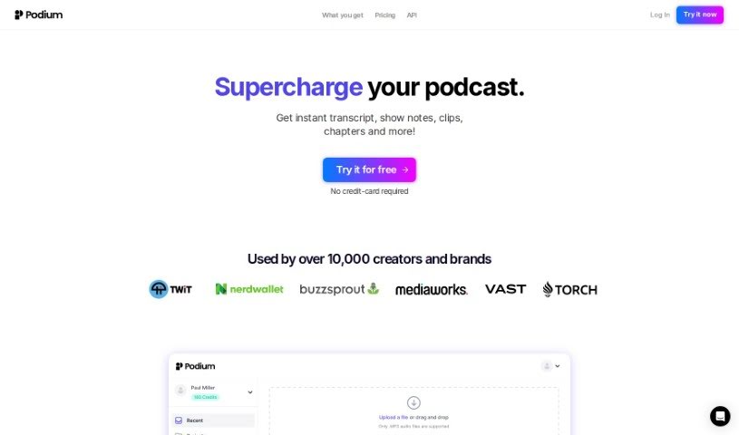 Screenshot of Podium