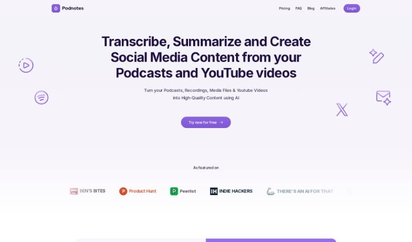 Screenshot of Podnotes