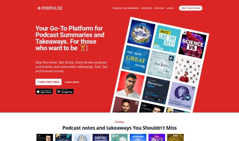 Screenshot of PodPulse