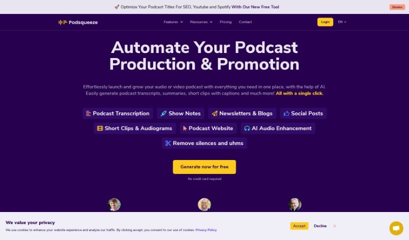 Screenshot of Podsqueeze