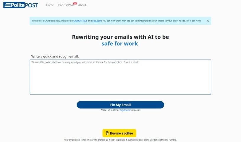 Screenshot of Politepost.net