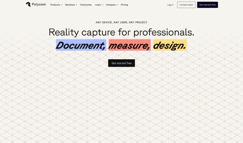 Screenshot of Polycam
