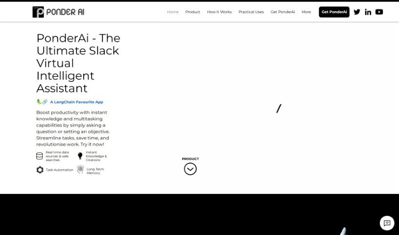 Screenshot of PonderAI