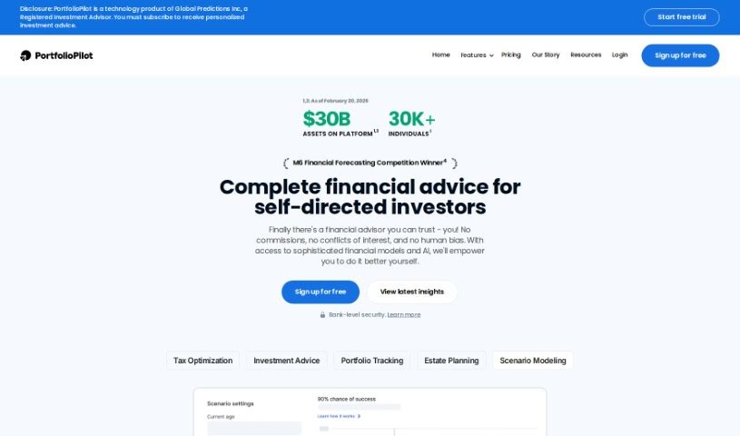 Screenshot of Portfolio Pilot