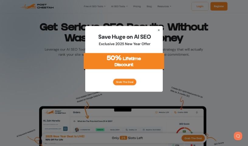 Screenshot of Post Cheetah