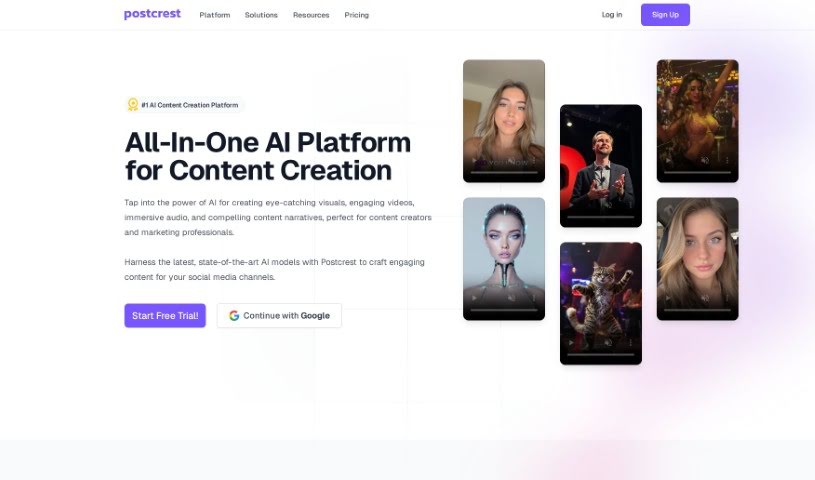 Screenshot of Postcrest