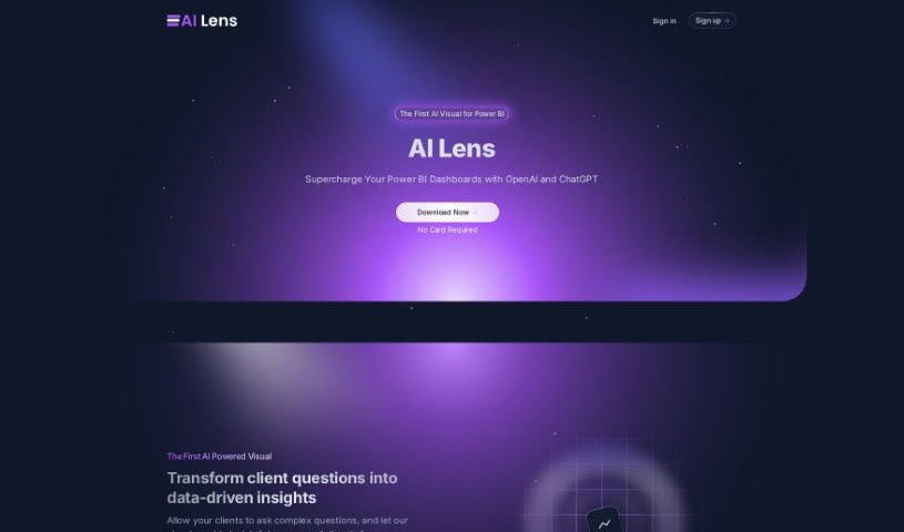 Screenshot of Powerbi AI Lens