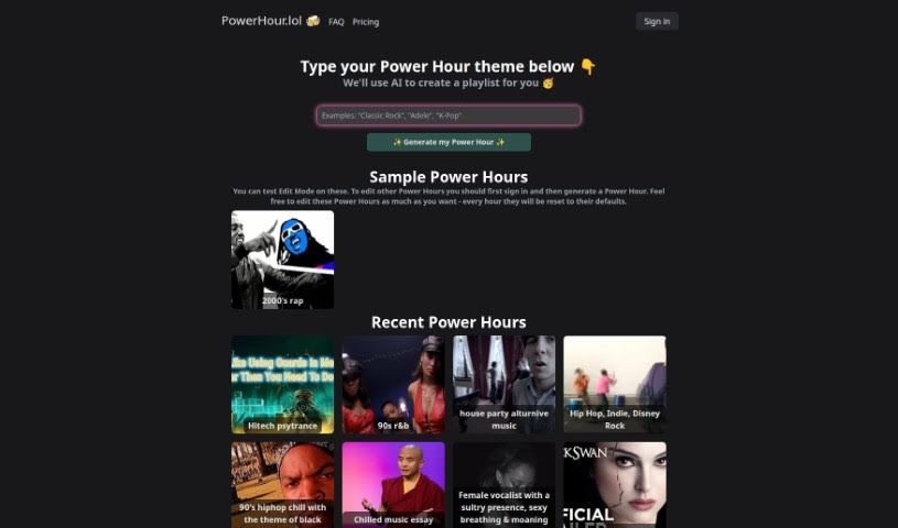 Screenshot of Powerhour