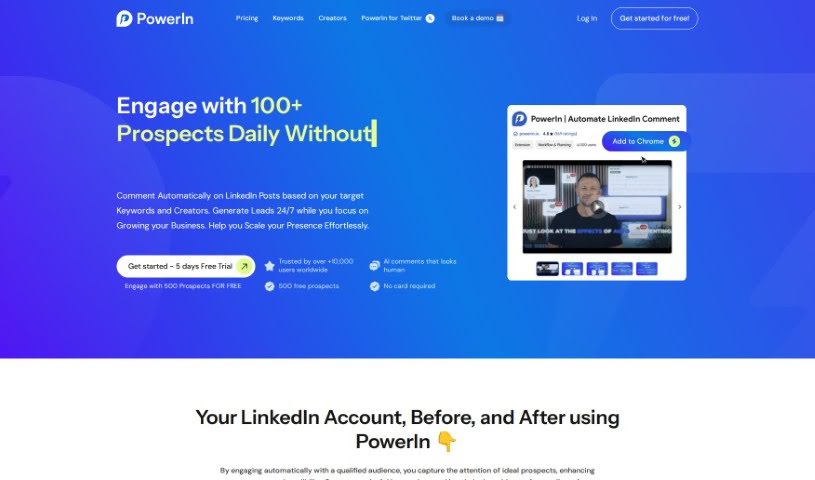 Screenshot of PowerIn