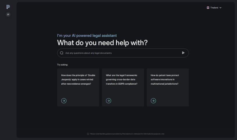 Screenshot of Precedent