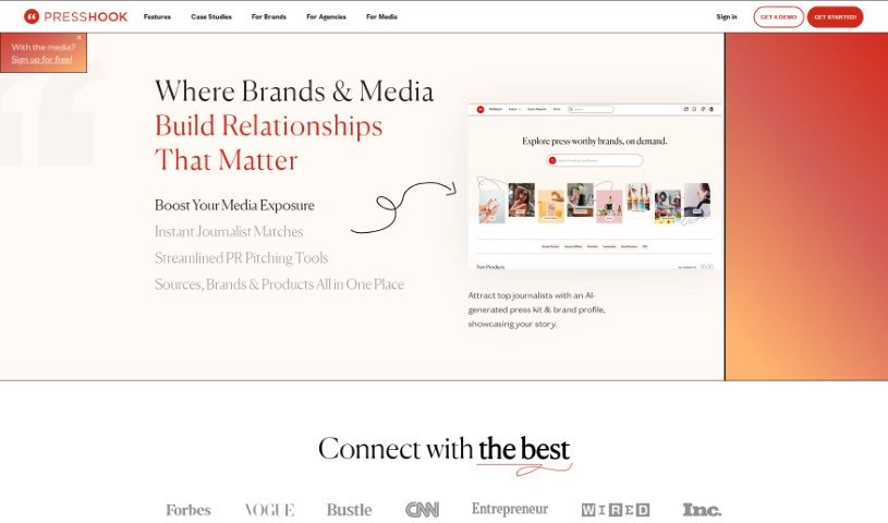 Screenshot of Press Hook