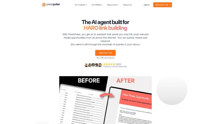 Screenshot of PressPulse AI