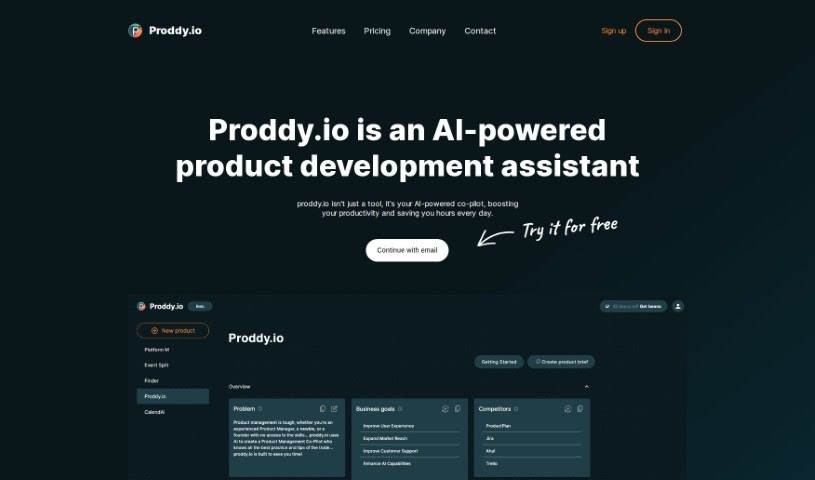 Screenshot of Proddy.io